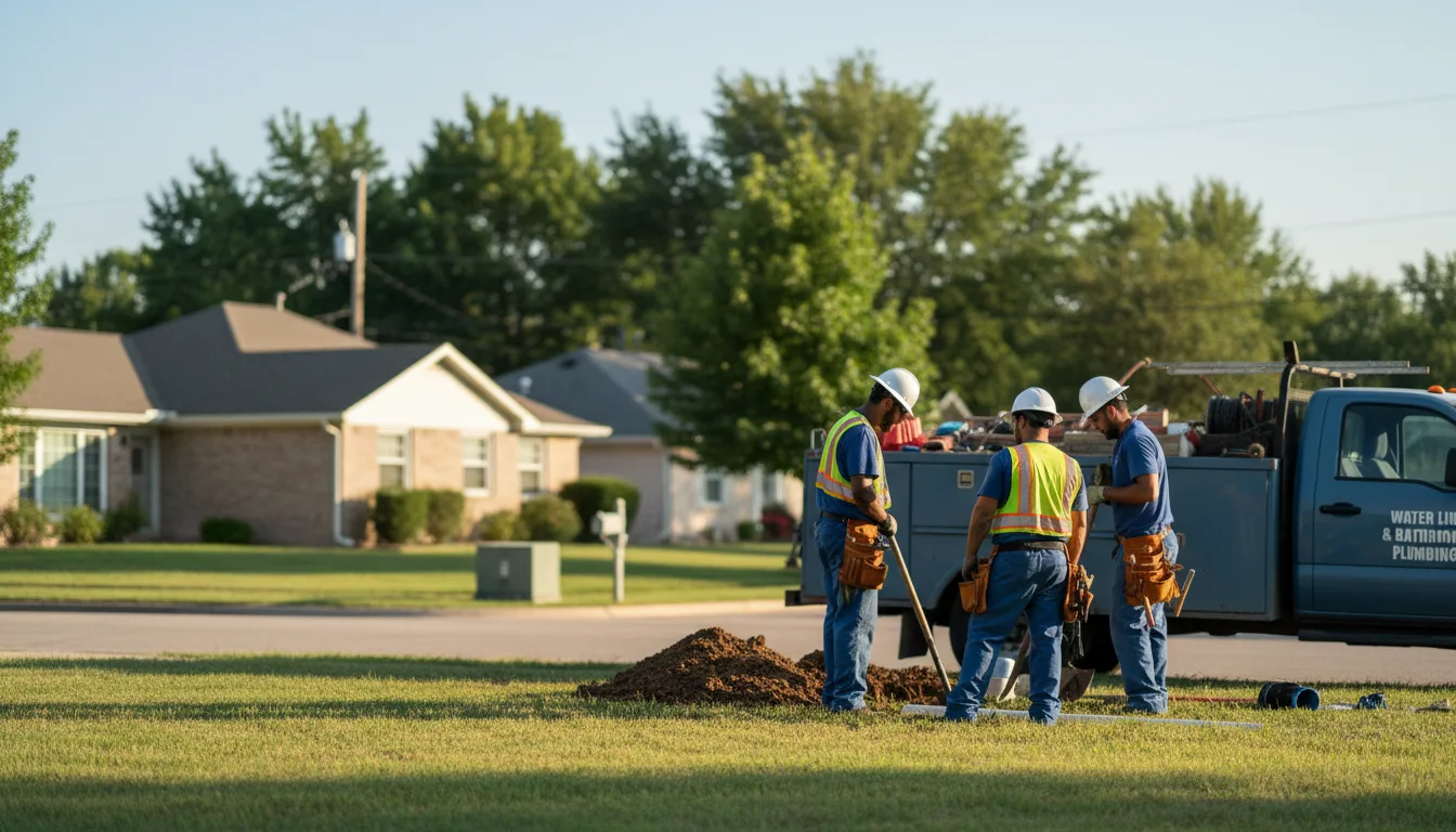 Residential water line and bathroom plumbing service in Enfield, NC